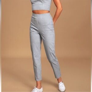 Lulus follow the sun checkered pants